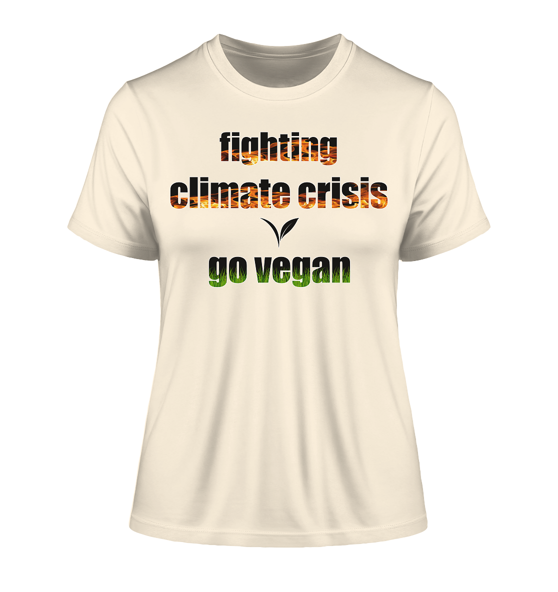 Motiv "fighting climate cirsis" - eng geschnittenes Damen Bio T-Shirt