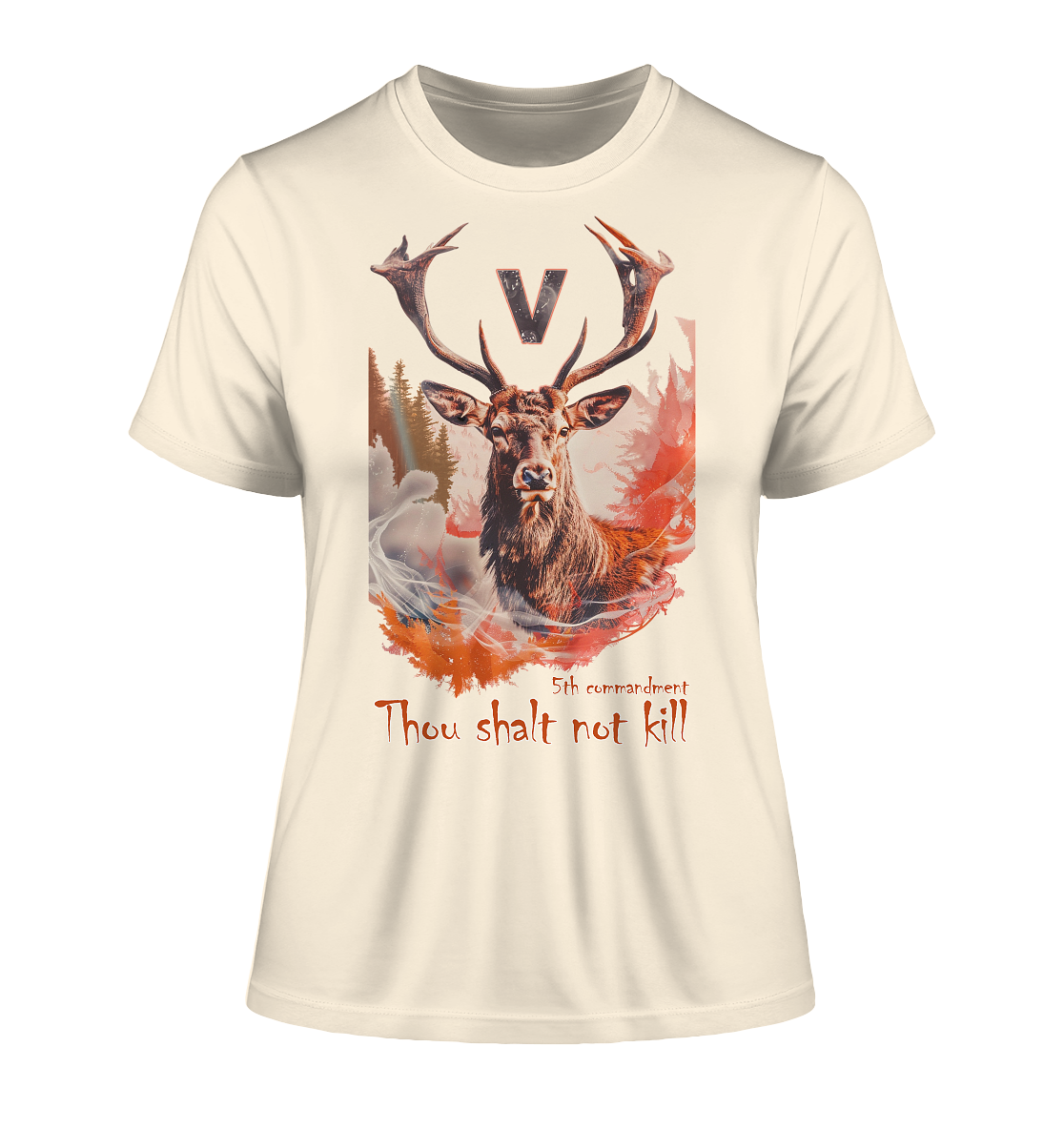 Motiv "thou shalt not kill" - eng geschnittenes Bio Damen T-Shirt
