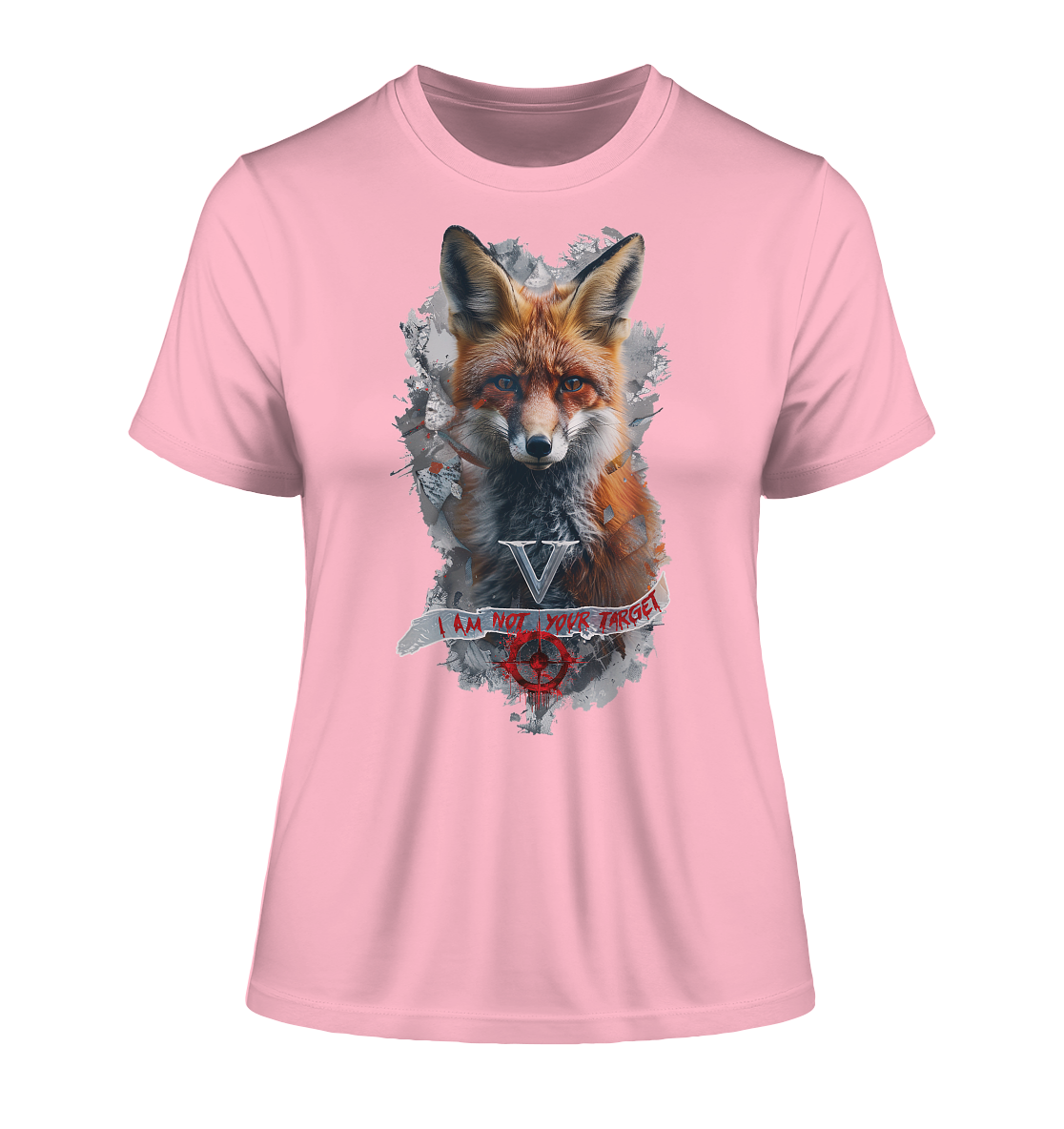 Motiv "not your target" - eng geschnittenes Damen Bio Shirt