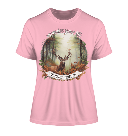 "mother nature" motif - slim-fit women's organic T-shirt