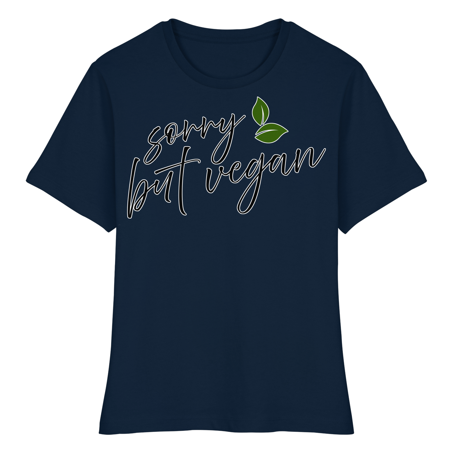 vegwear "sorry but vegan" - slim-fit women's T-shirt, organic, vegan, sustainable
