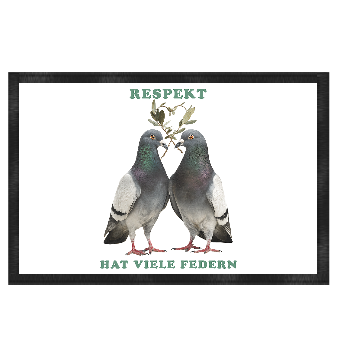vegwear "Respekt hat viele Federn" - Fußmatte 60x40cm