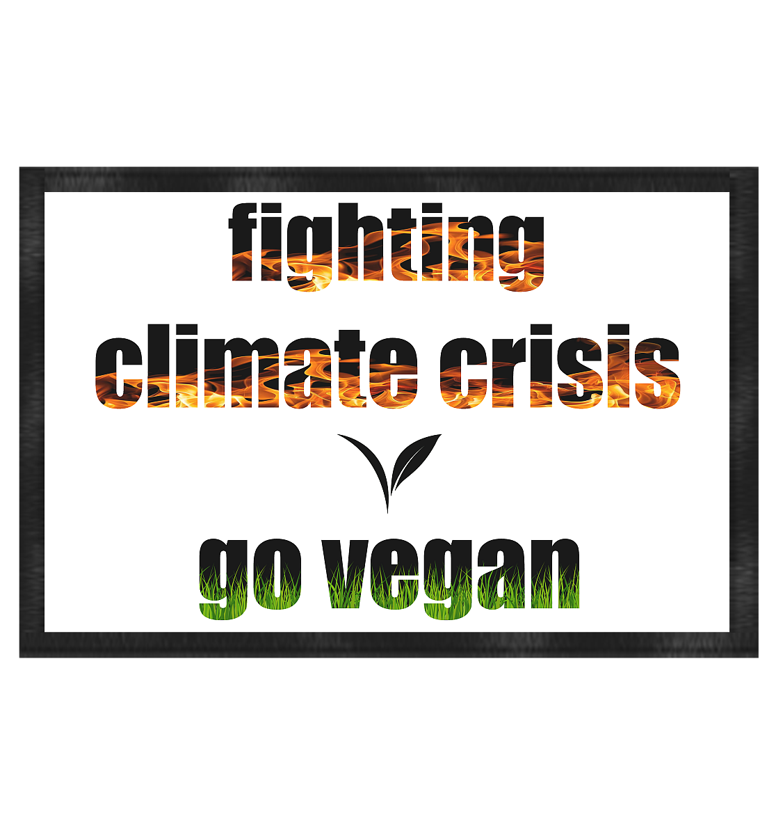 vegwear "fighting climate cirsis" - Fußmatte, veganes Statement