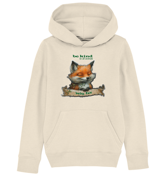 Motif "Baby Fox" - Children's organic hoodie / hooded sweatshirt