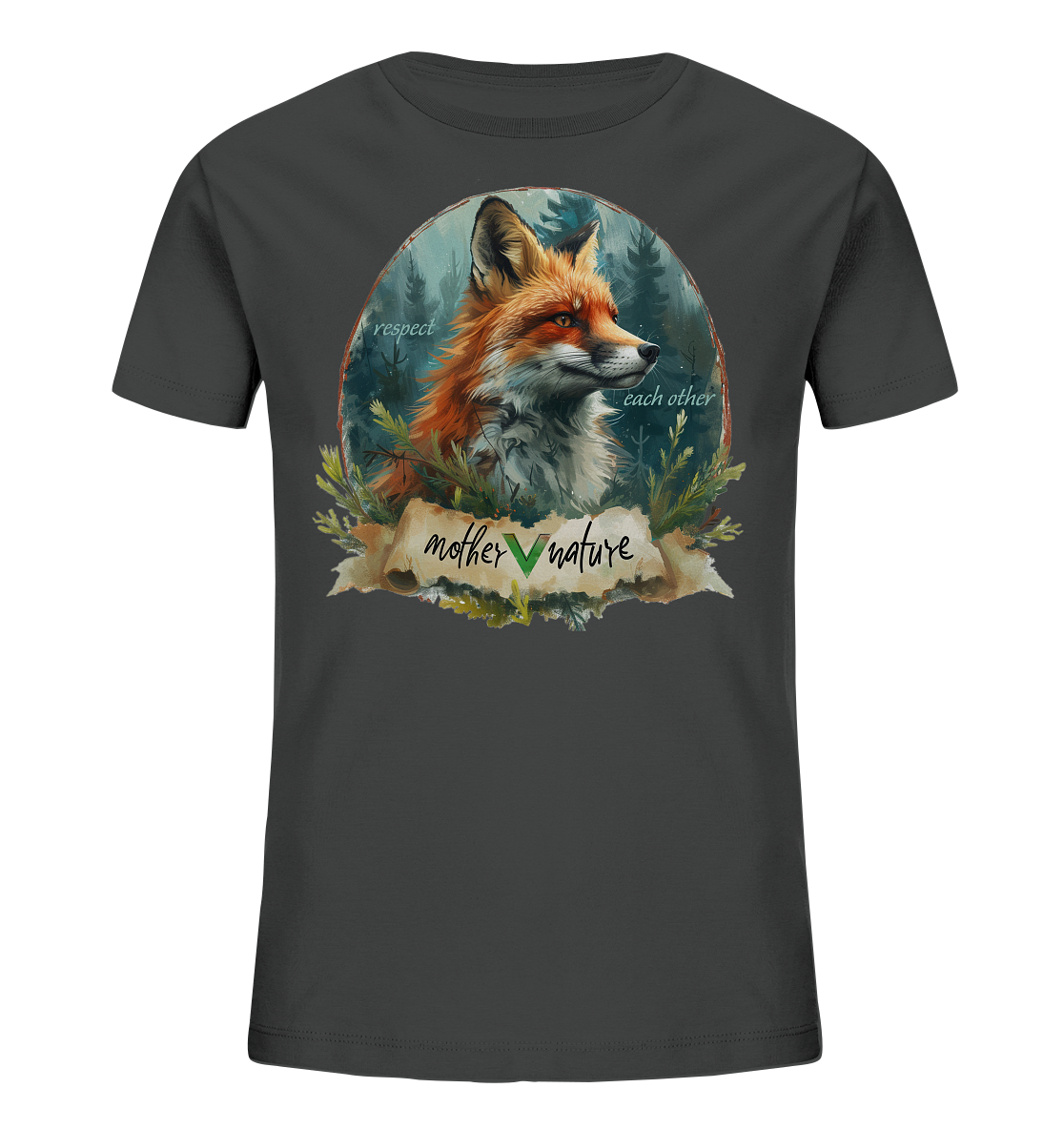Motif "respect each other" - children's organic T-shirt