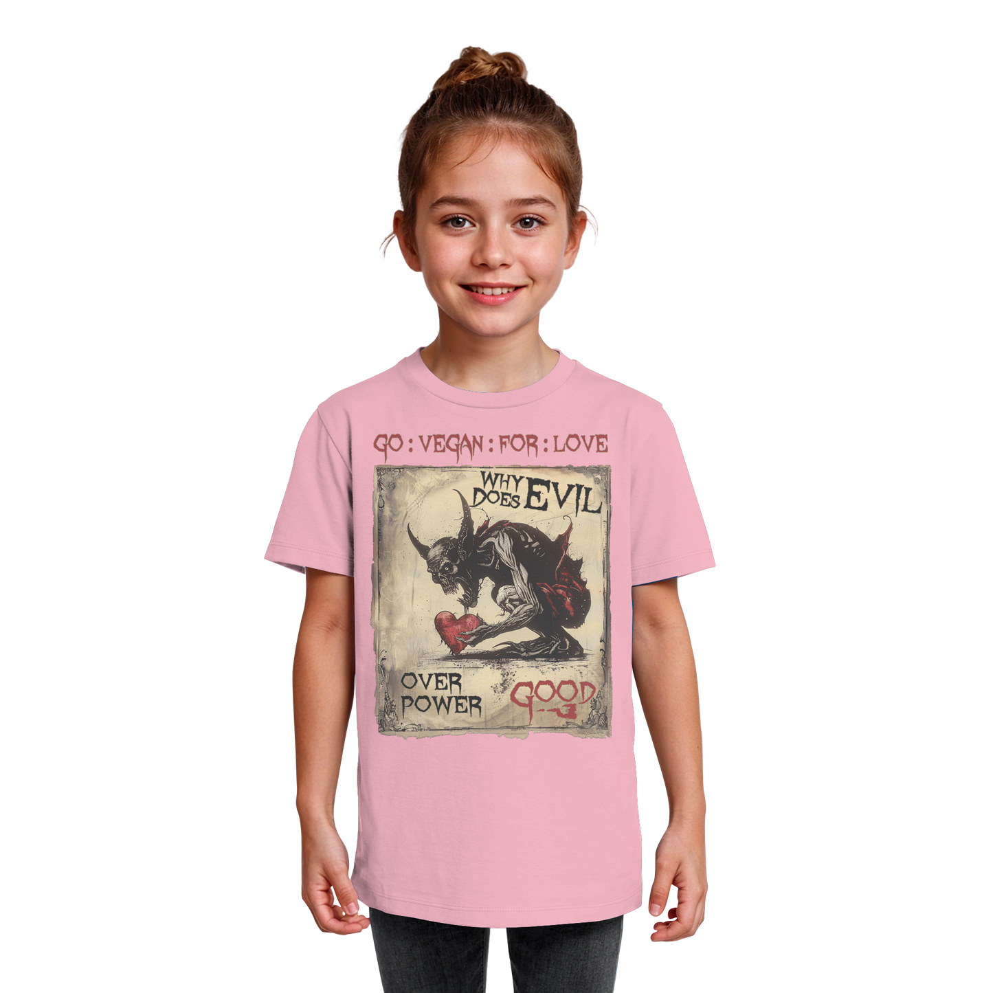 vegwear "why does evil" - unisex Bio Kinder T-Shirt