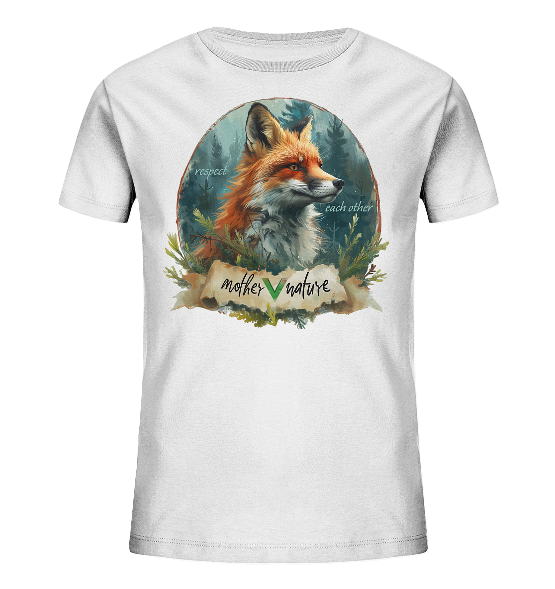 Motif "respect each other" - children's organic T-shirt
