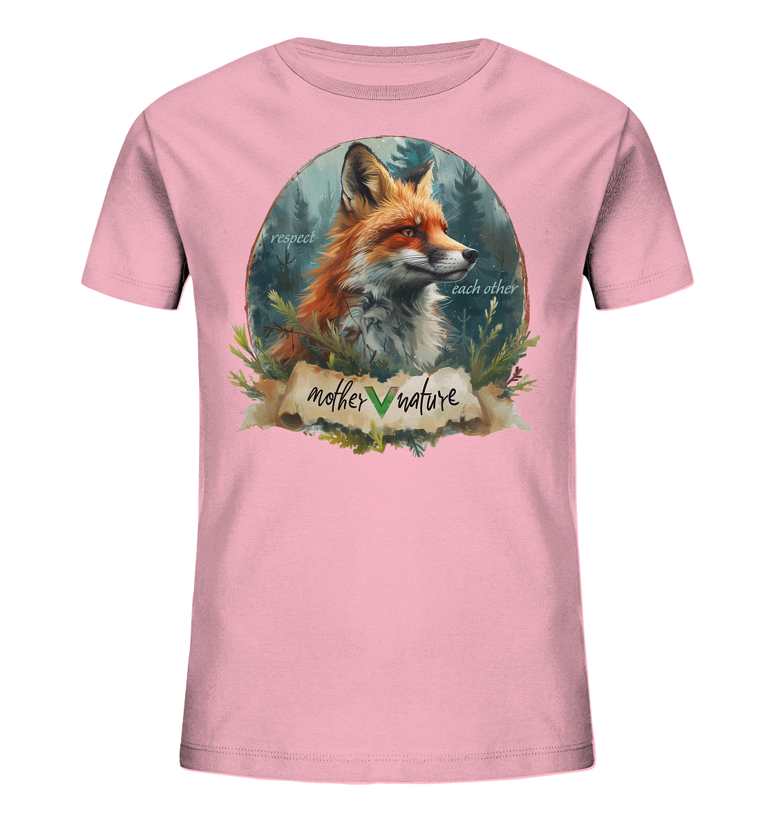 Motif "respect each other" - children's organic T-shirt