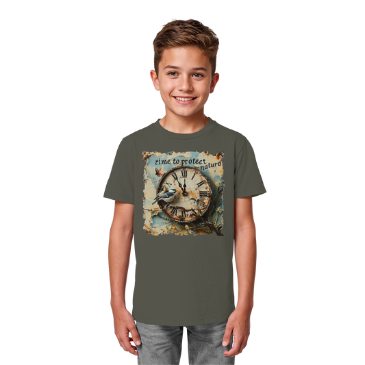 vegwear "time to protect nature" - unisex Kinder T-Shirt, nachhaltige Mode