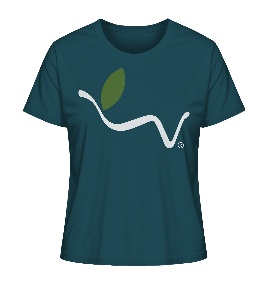 Motiv "vegwear Logo weiß" - Damen Bio T-Shirt