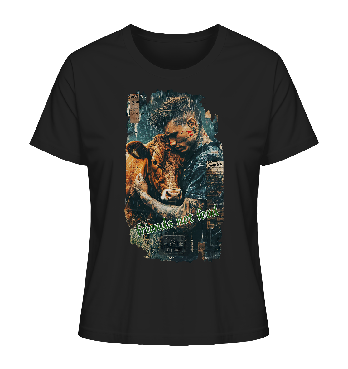 Motiv "friends not food" -Damen Bio T-Shirt