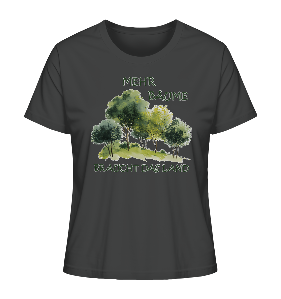 Motiv "mehr Bäume" - Damen Bio T-Shirt