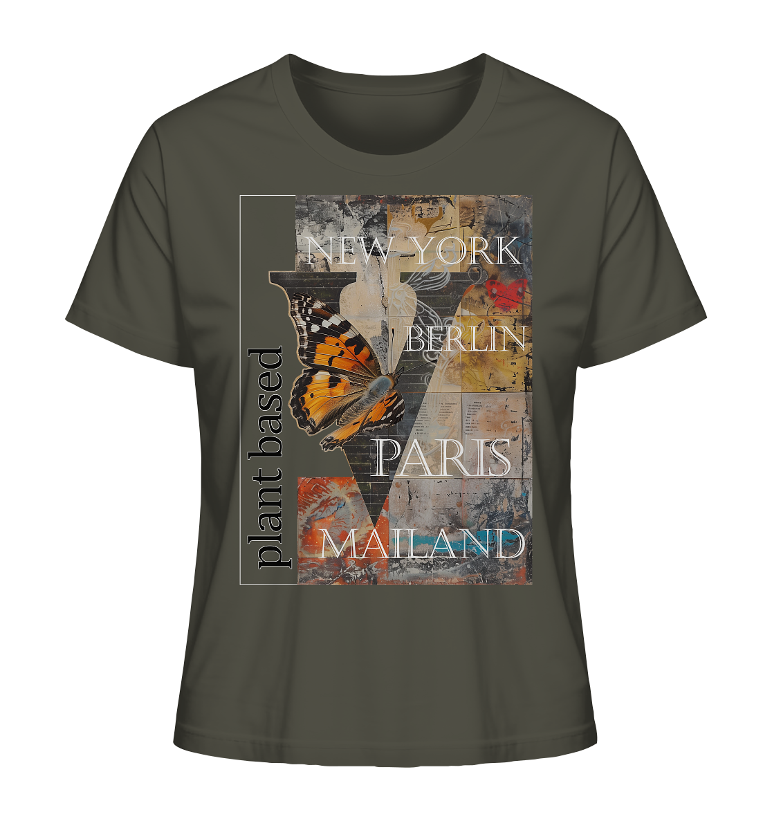 Motiv "plant based cities" - Damen Bio T-Shirt
