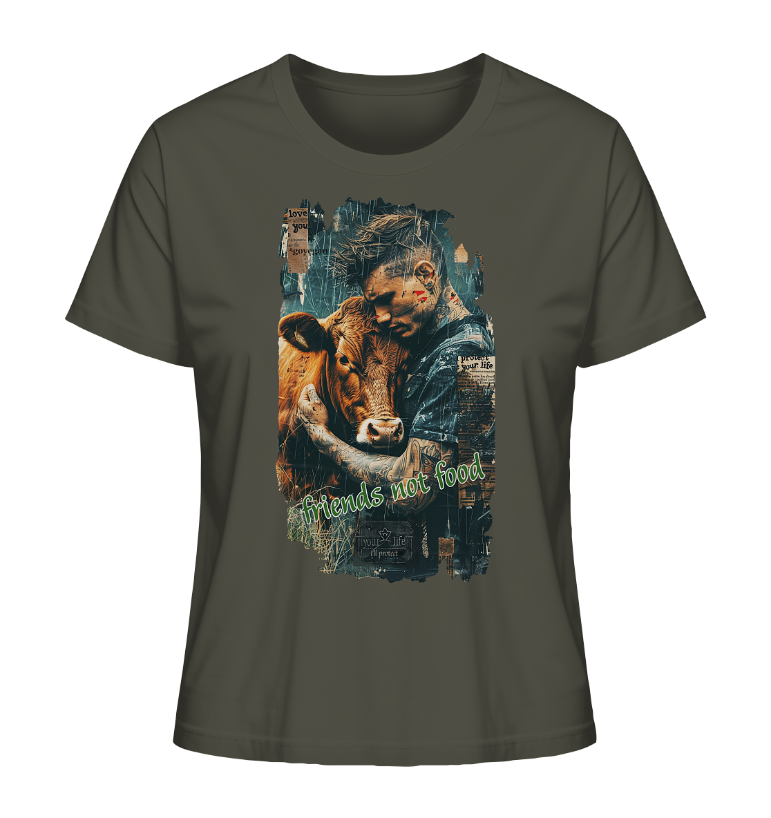 Motiv "friends not food" -Damen Bio T-Shirt