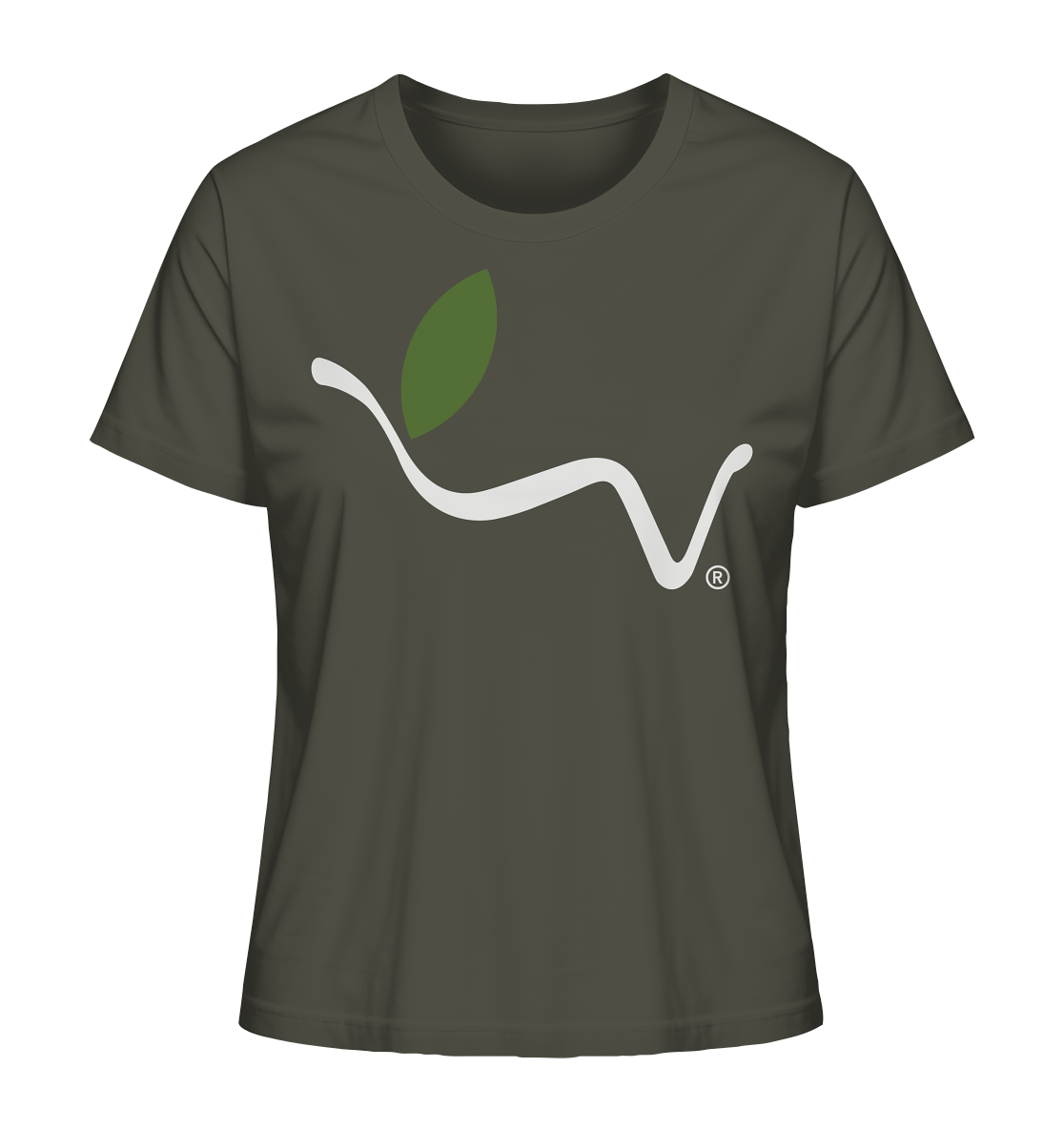 Motiv "vegwear Logo weiß" - Damen Bio T-Shirt