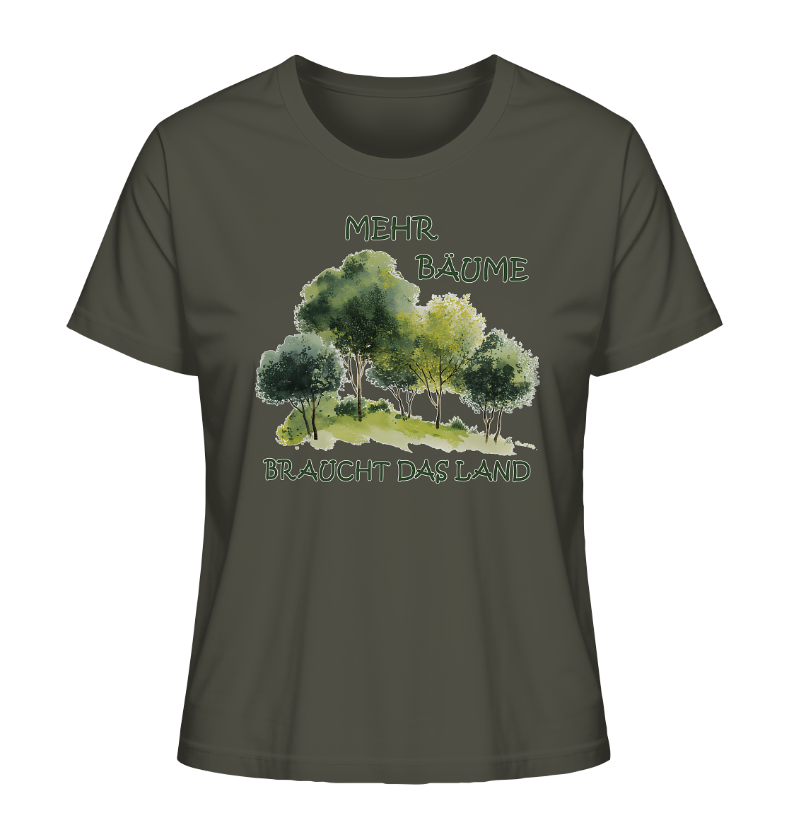 Motiv "mehr Bäume" - Damen Bio T-Shirt