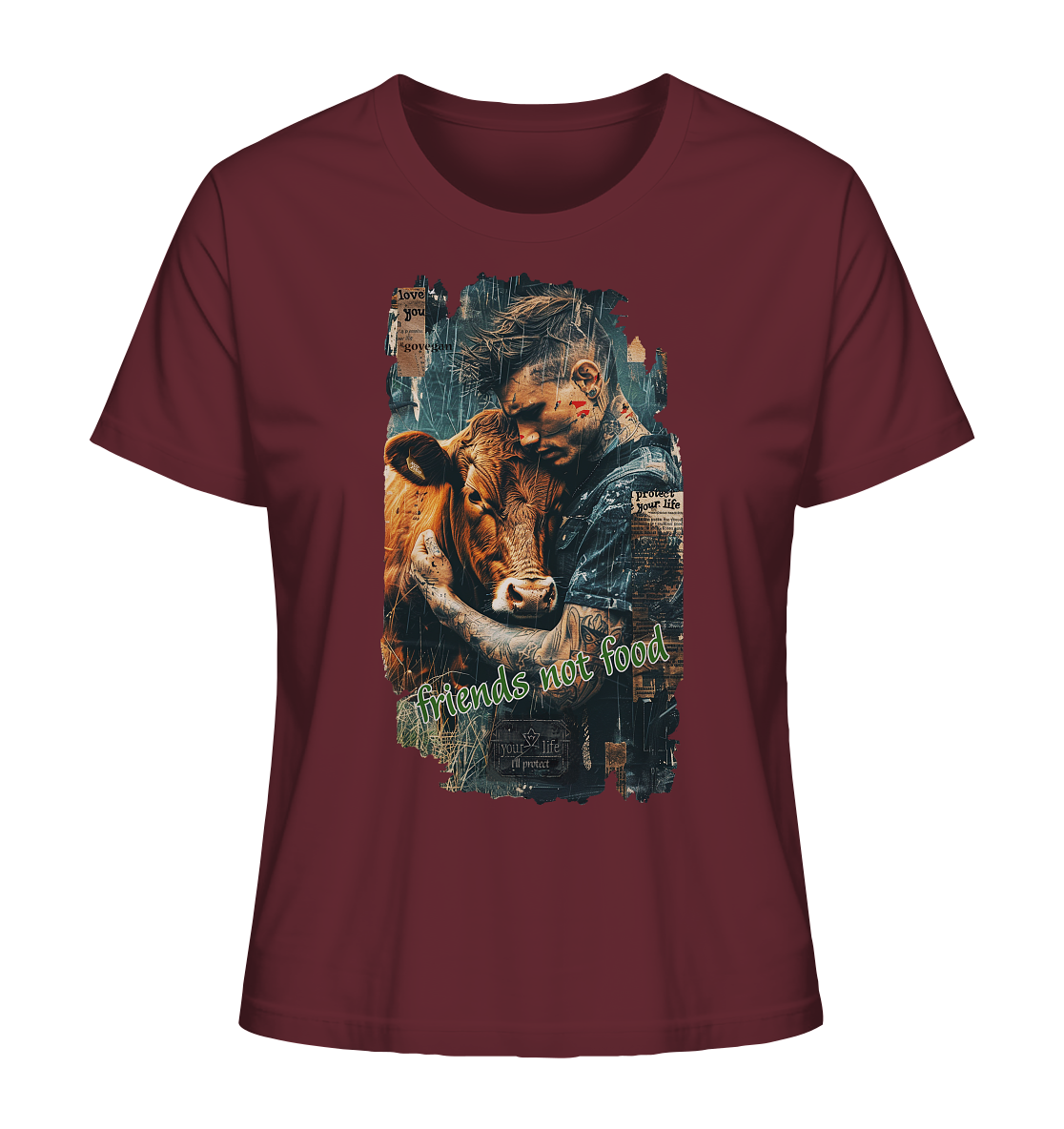 Motiv "friends not food" -Damen Bio T-Shirt