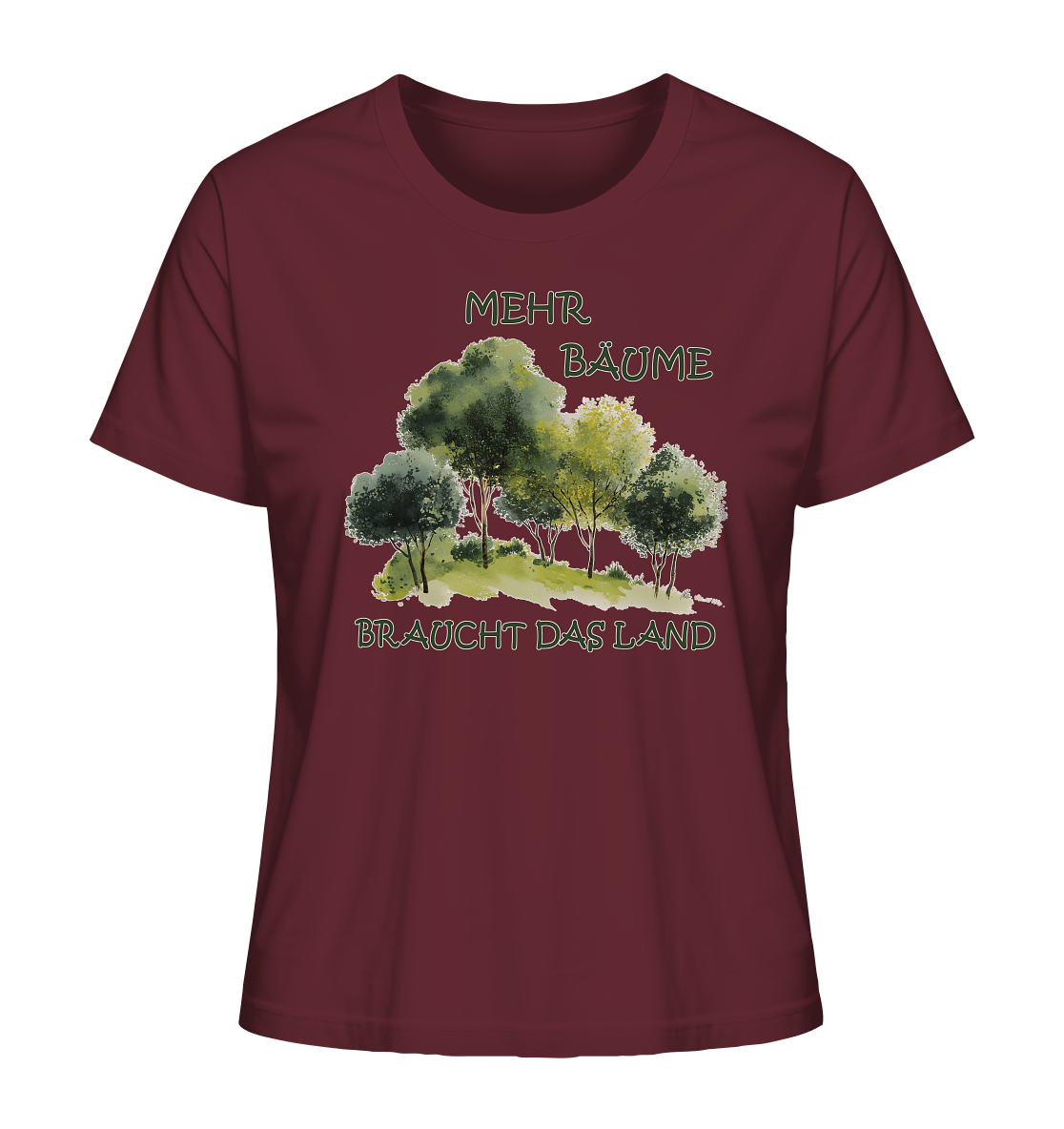 Motiv "mehr Bäume" - Damen Bio T-Shirt