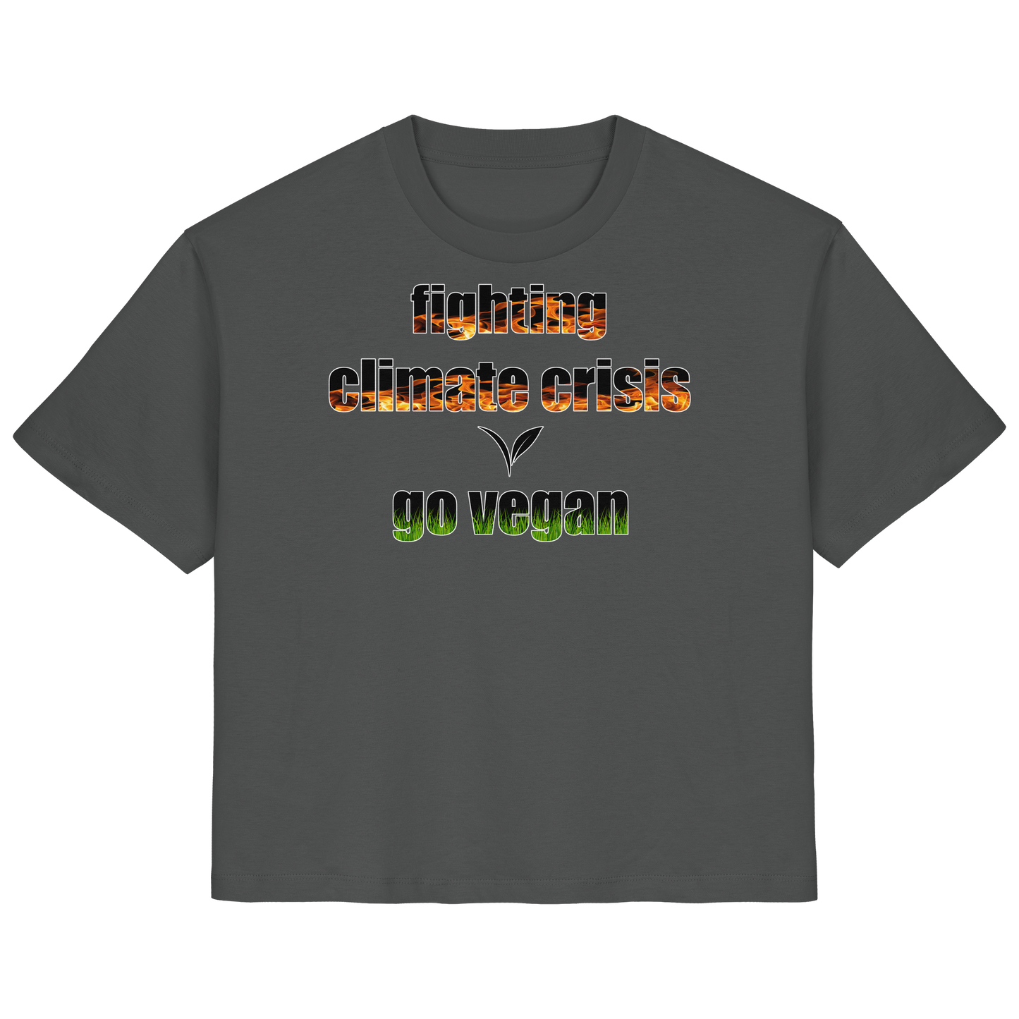 vegwear "fighting climate cirsis" - Damen Bio T-Shirt vegan & klimafreundlich