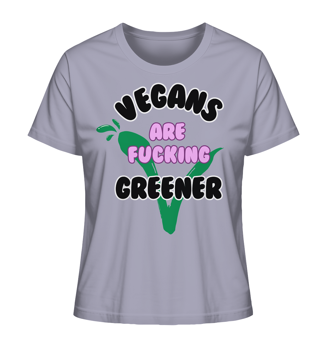 Motif "vegans are fucking greener" - women's organic T-shirt