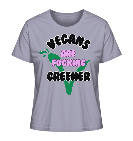 Motif "vegans are fucking greener" - women's organic T-shirt