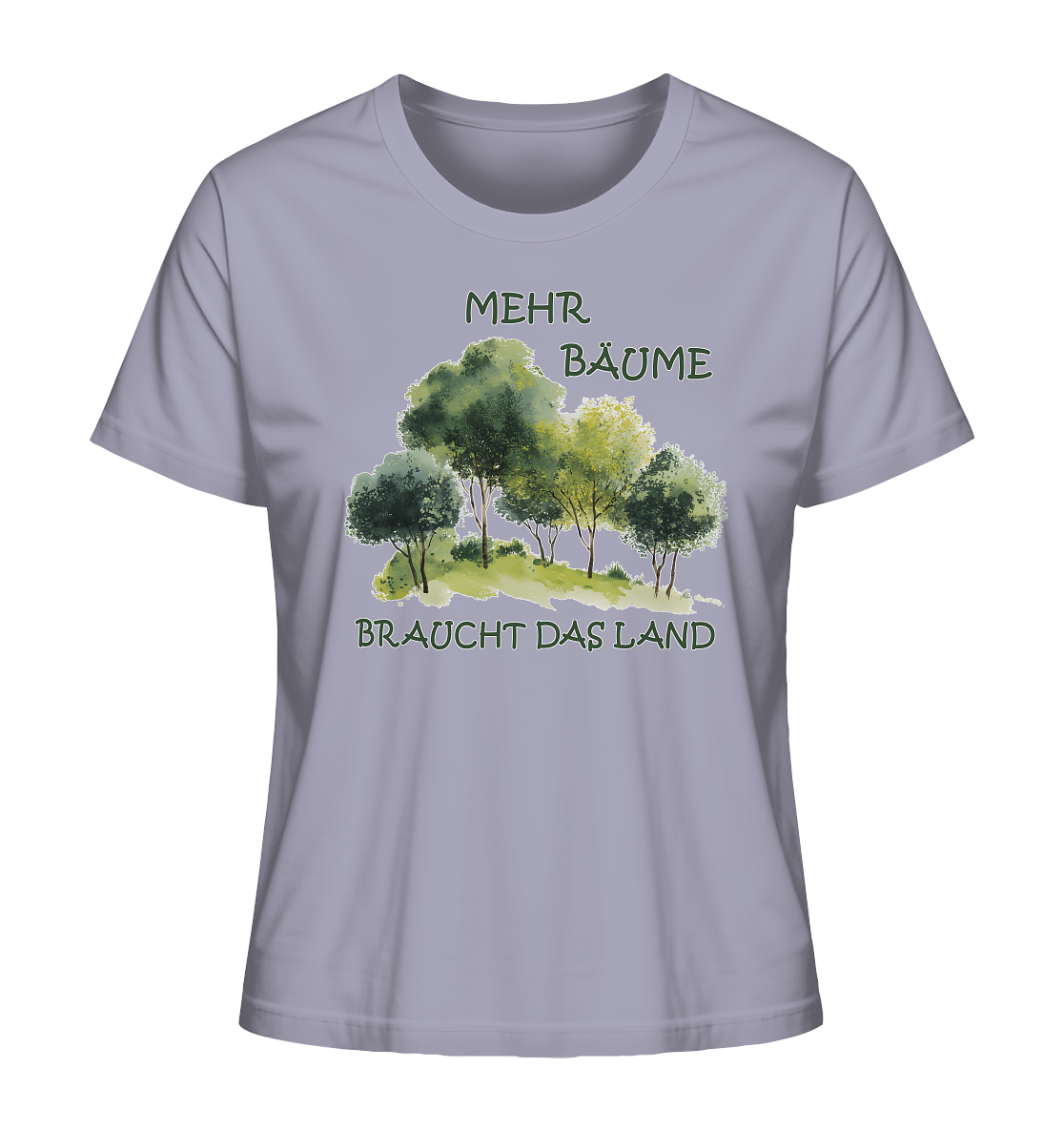 Motiv "mehr Bäume" - Damen Bio T-Shirt