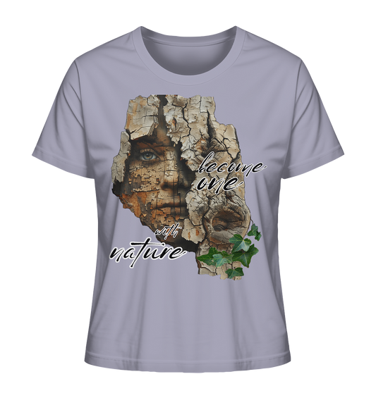 Motif "become one with nature" - women's organic T-shirt