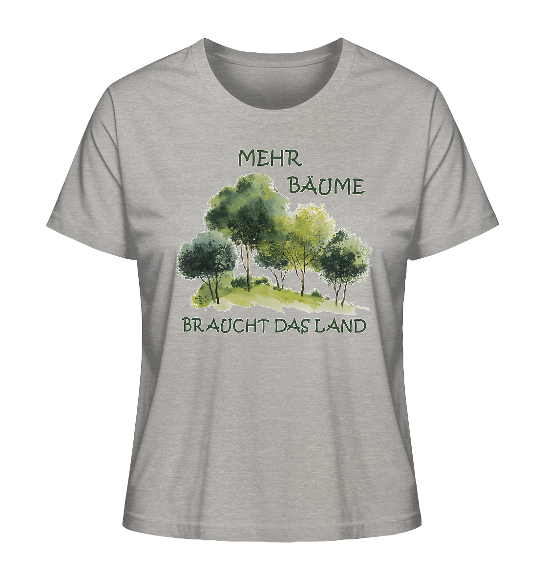 Motiv "mehr Bäume" - Damen Bio T-Shirt