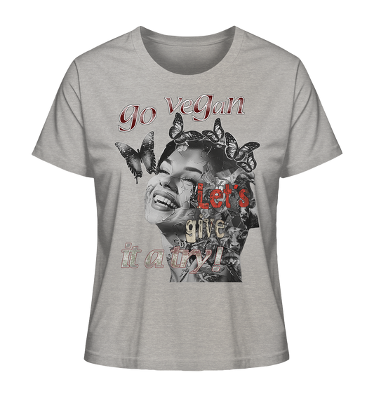 Motif "Let's give it a try" - women's organic T-shirt