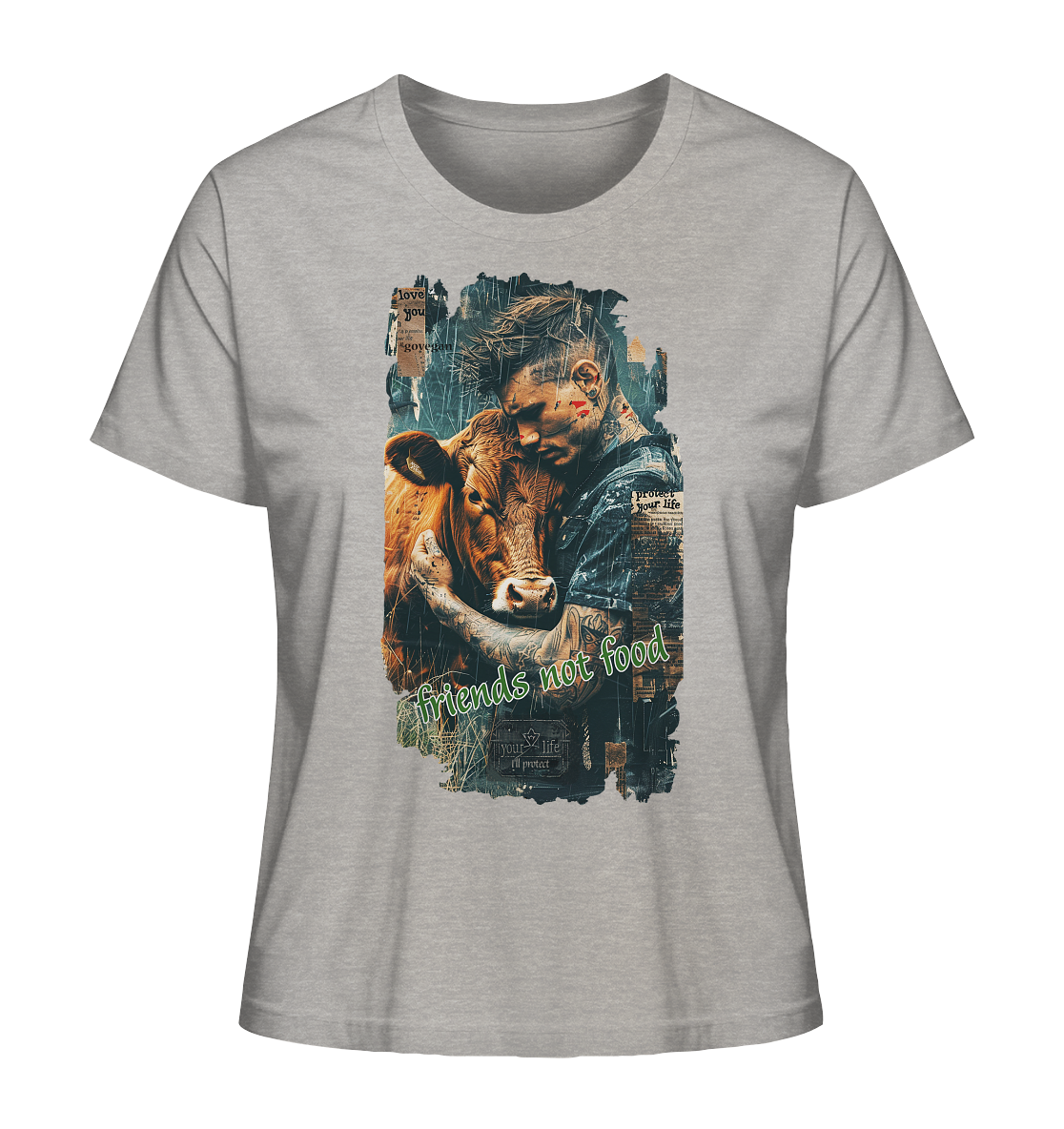 Motiv "friends not food" -Damen Bio T-Shirt