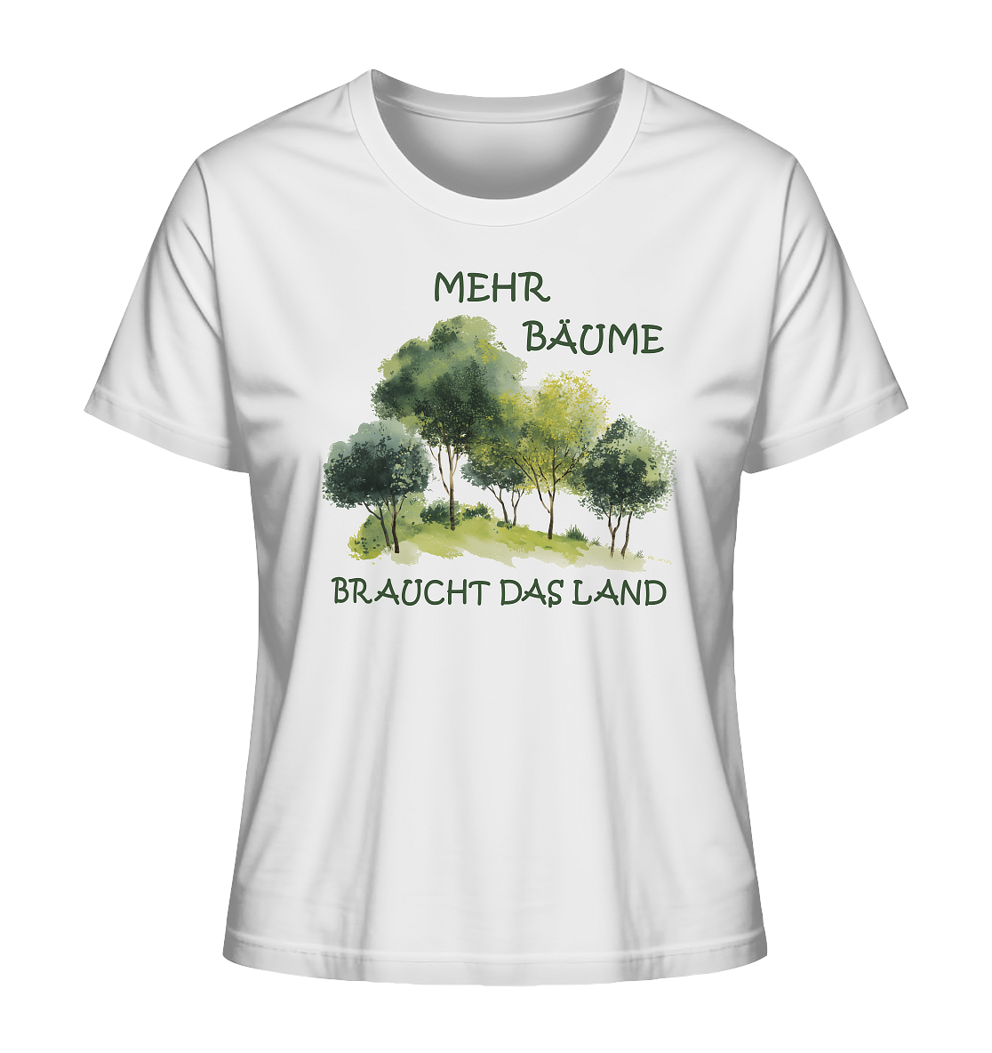 Motiv "mehr Bäume" - Damen Bio T-Shirt