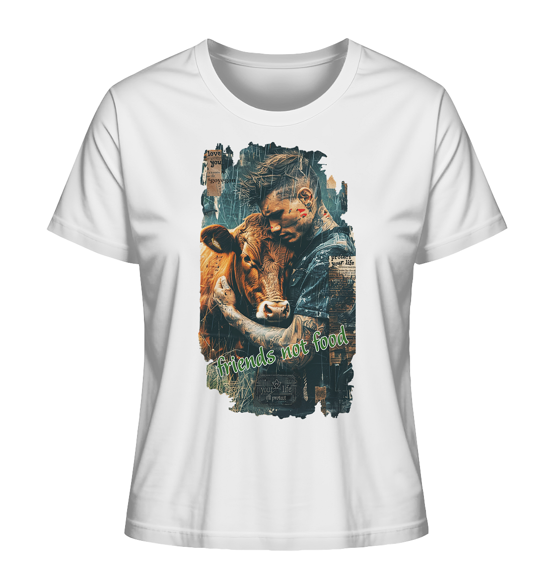 Motiv "friends not food" -Damen Bio T-Shirt