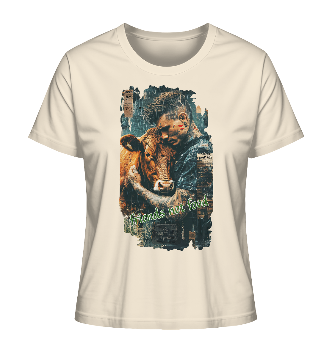 Motiv "friends not food" -Damen Bio T-Shirt
