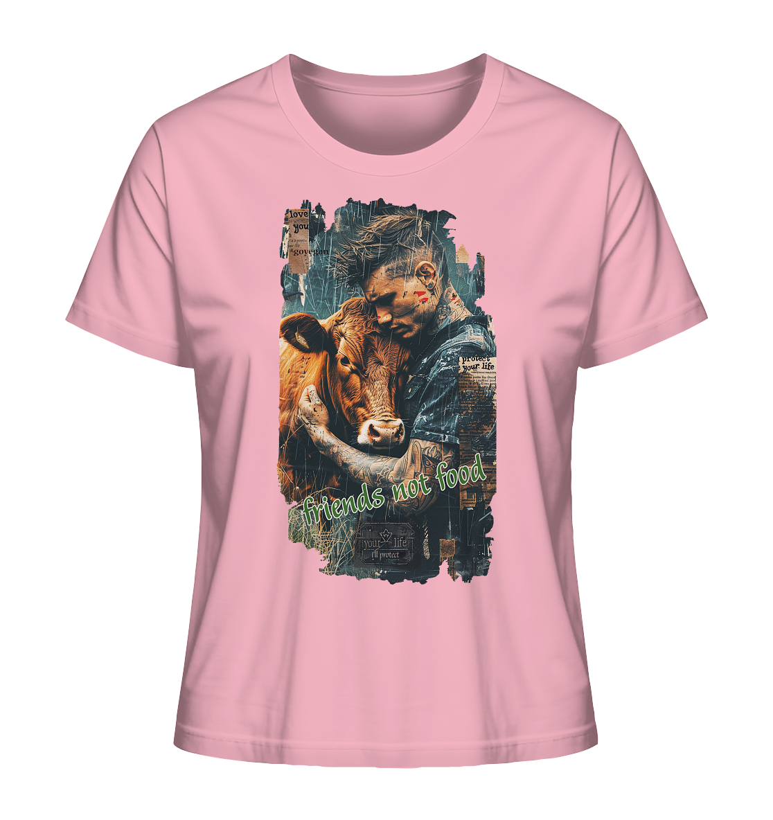 Motiv "friends not food" -Damen Bio T-Shirt