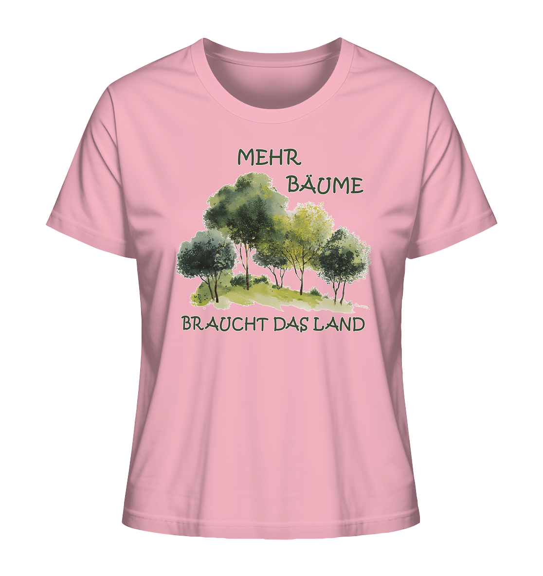 Motiv "mehr Bäume" - Damen Bio T-Shirt