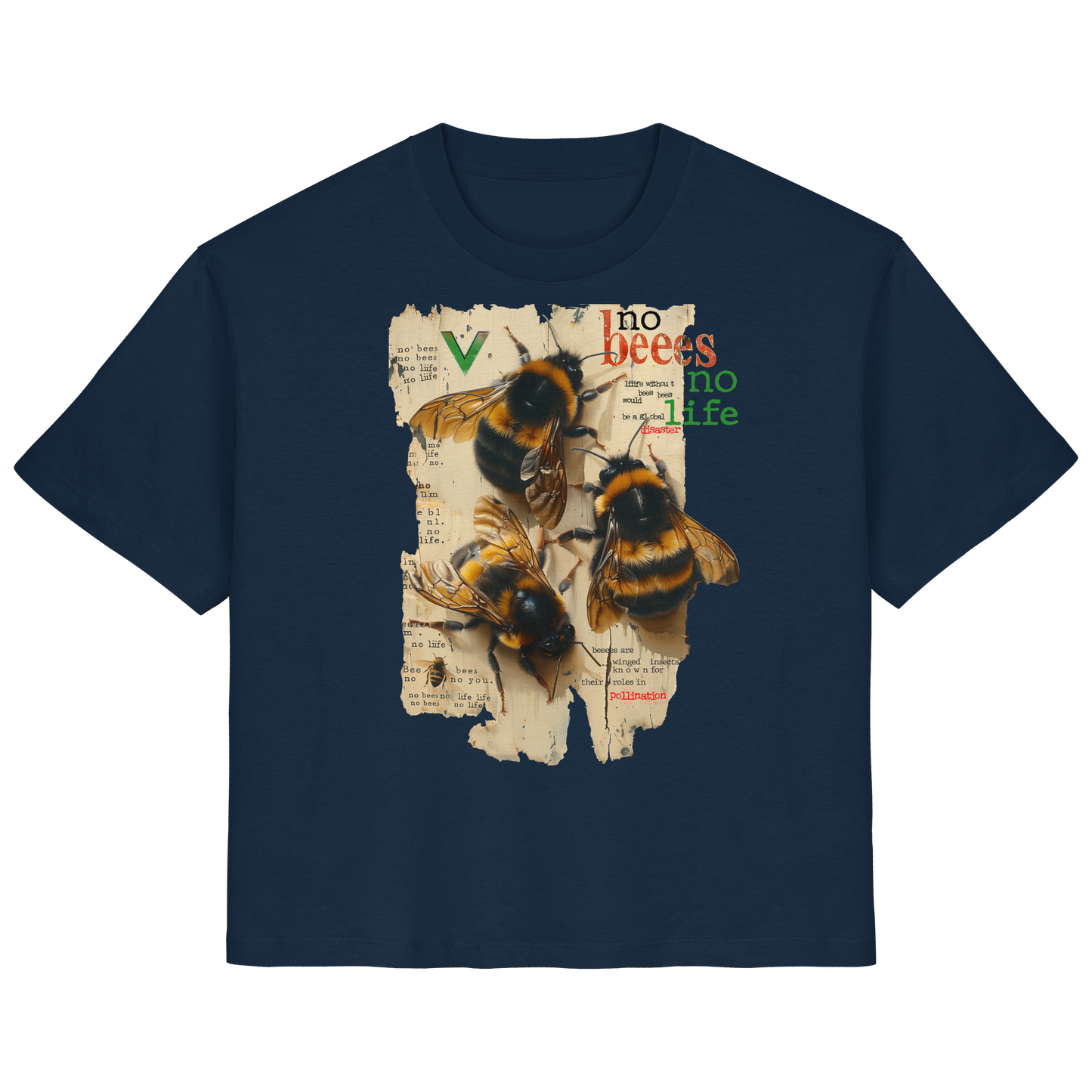 vegwear "no bees no life" 2.0 - Damen T-Shirt, bio, vegan