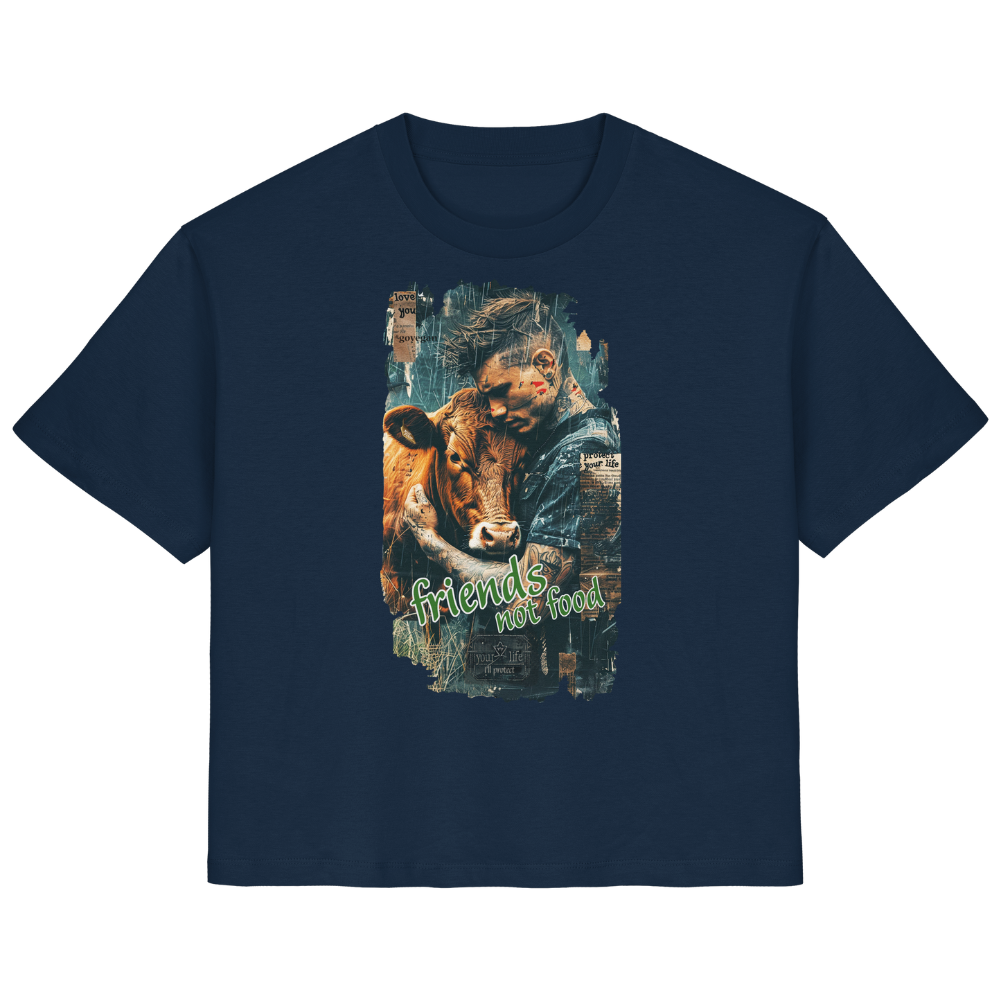 vegwear "friends not food" - Damen Bio T-Shirt, bio, fair