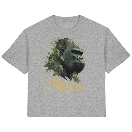 vegwear "Gorilla, rein pflanzlich rein stark" - Damen T-Shirt, bio, vegan