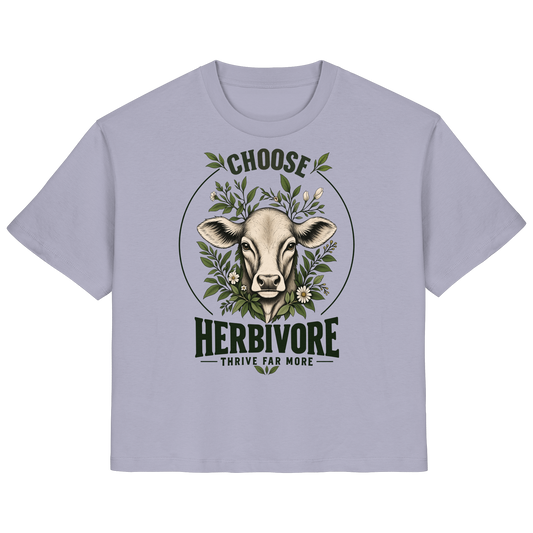 veganes Damen T-Shirt - "choose herbivore" - Bio Baumwolle - vegwear