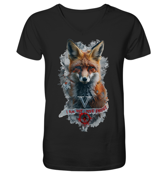 Motiv "not your target" - Herren Bio T-Shirt V-Ausschnitt