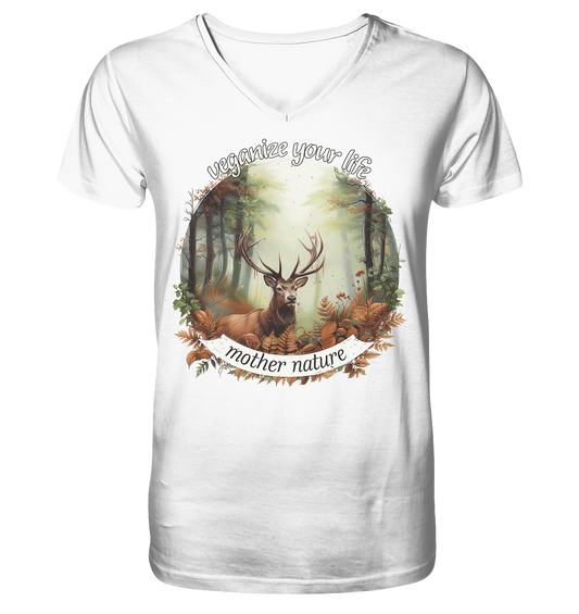 Motif "mother nature" - Men's Organic T-Shirt V-neck