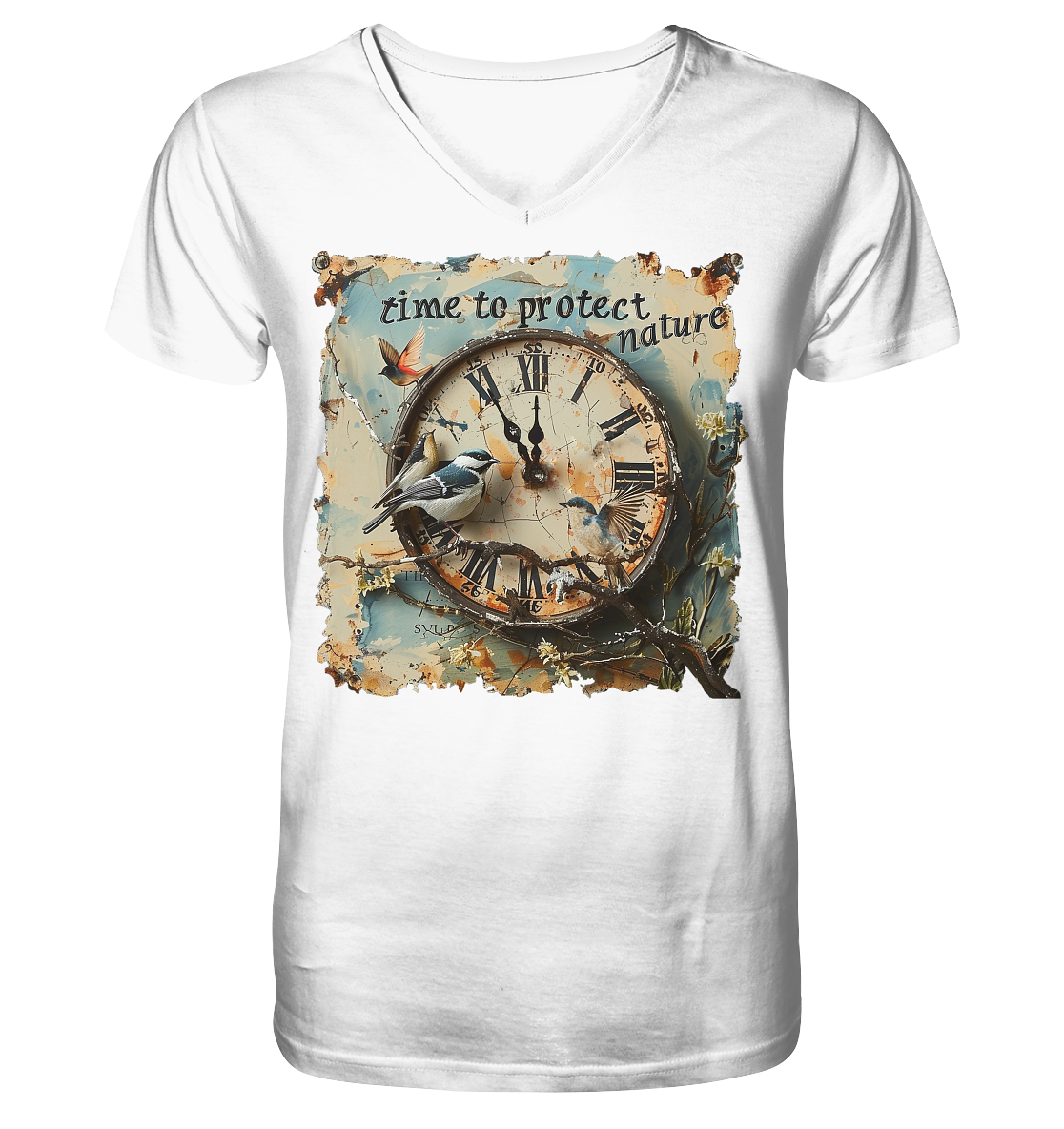 Watch - time to protect - men's v-neck