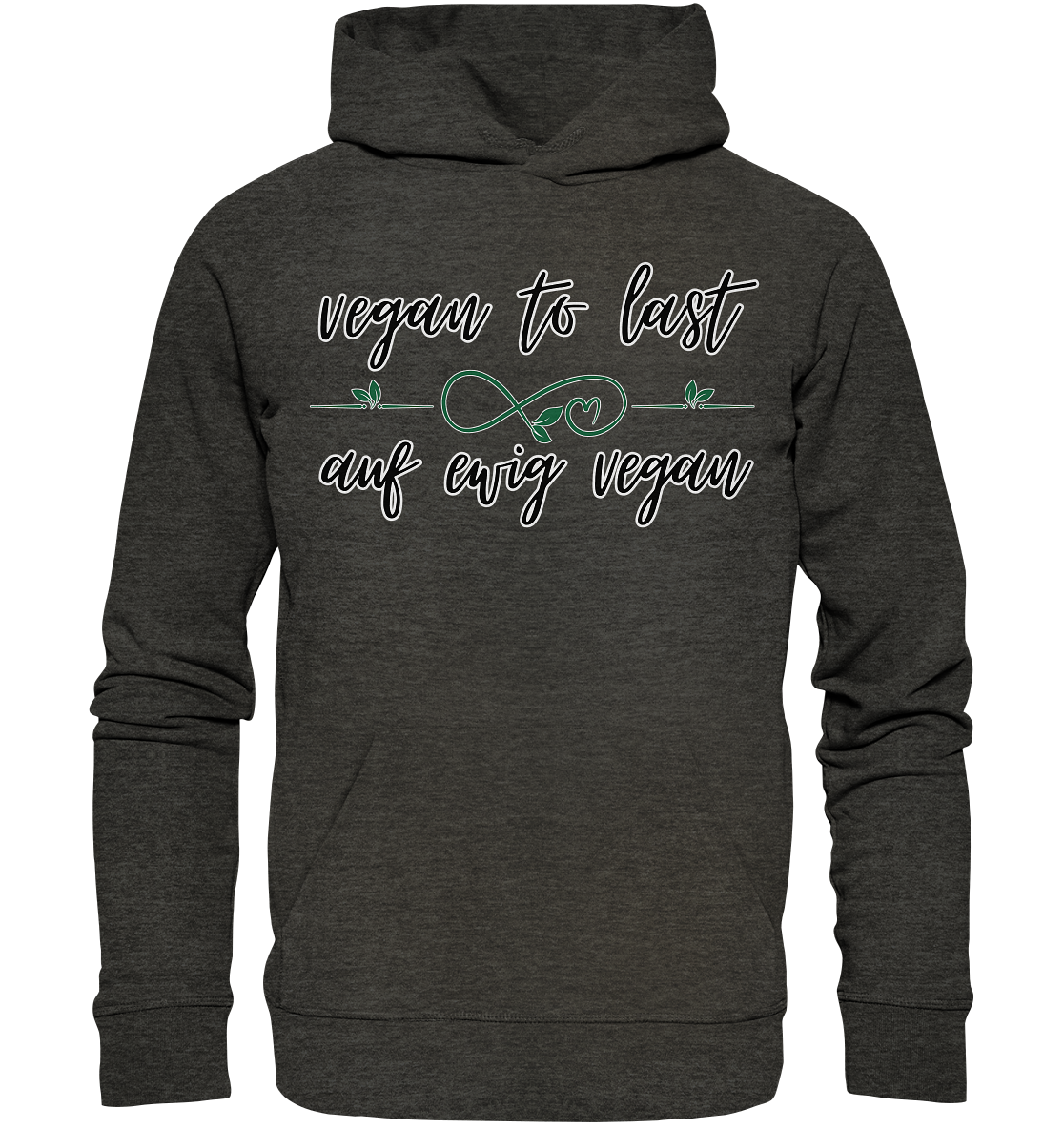 Motiv "vegan to last" - unisex Bio Hoodie / Kapuzenpulli