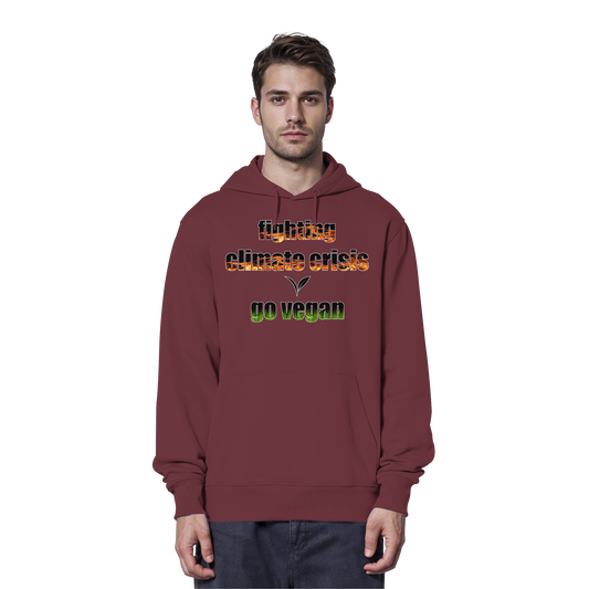 vegwear "fighting climate cirsis" - Bio Hoodie / Kapuzenpulli, vegan & klimafreundlich