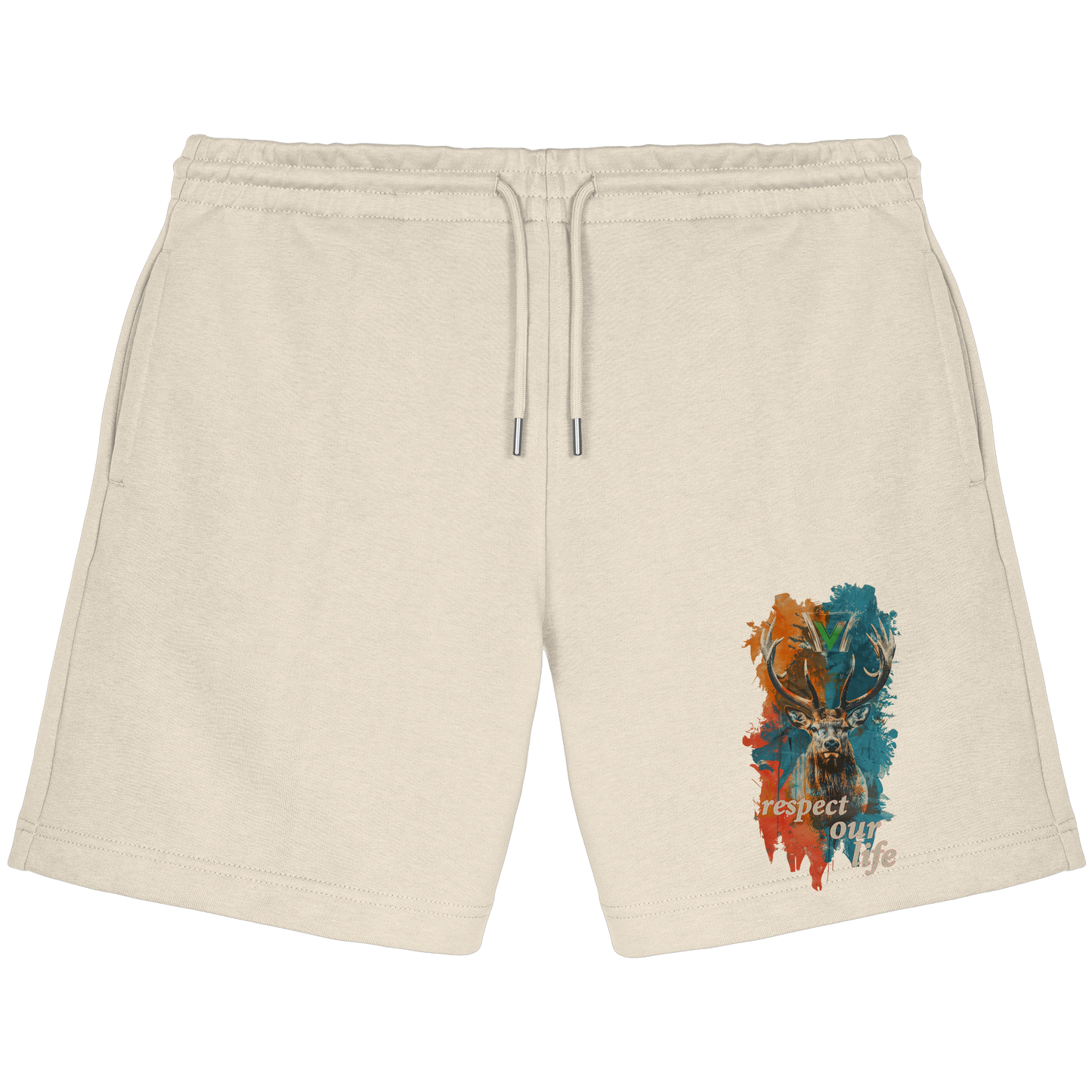 vegwear "respect our life - Hirsch" - unisex Jogger Shorts