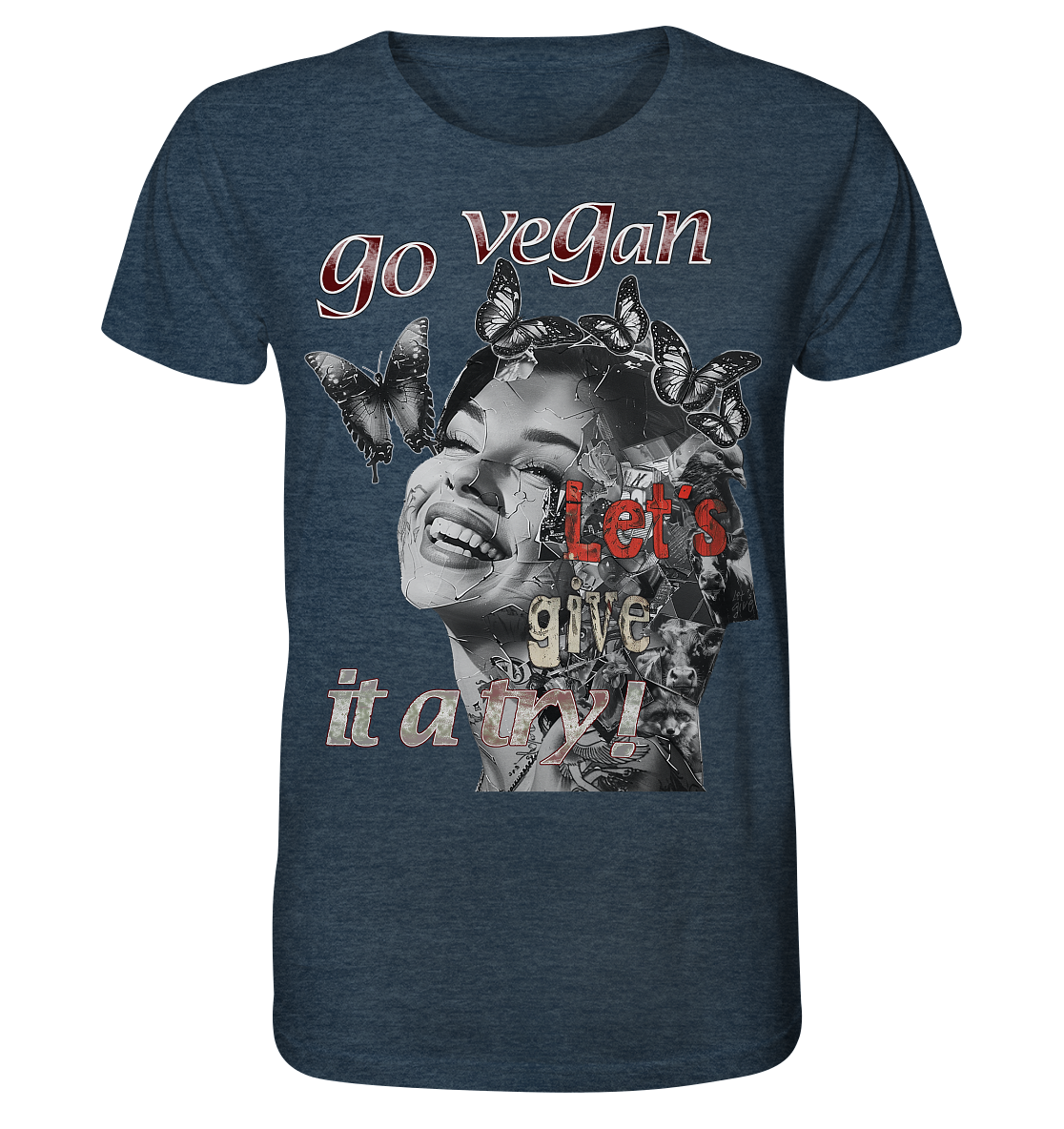 Motif "Let's give it a try" - unisex organic T-shirt