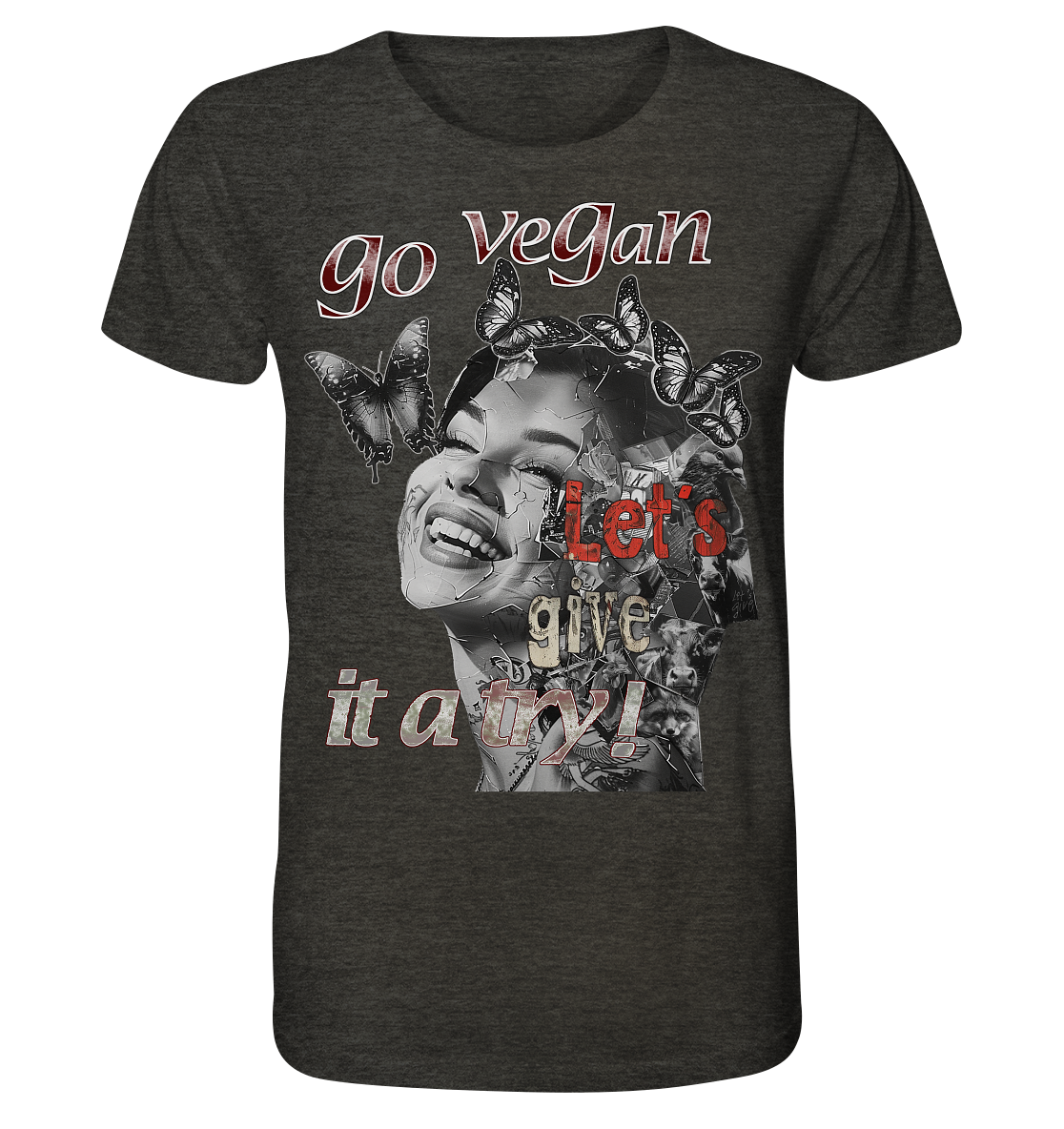 Motif "Let's give it a try" - unisex organic T-shirt