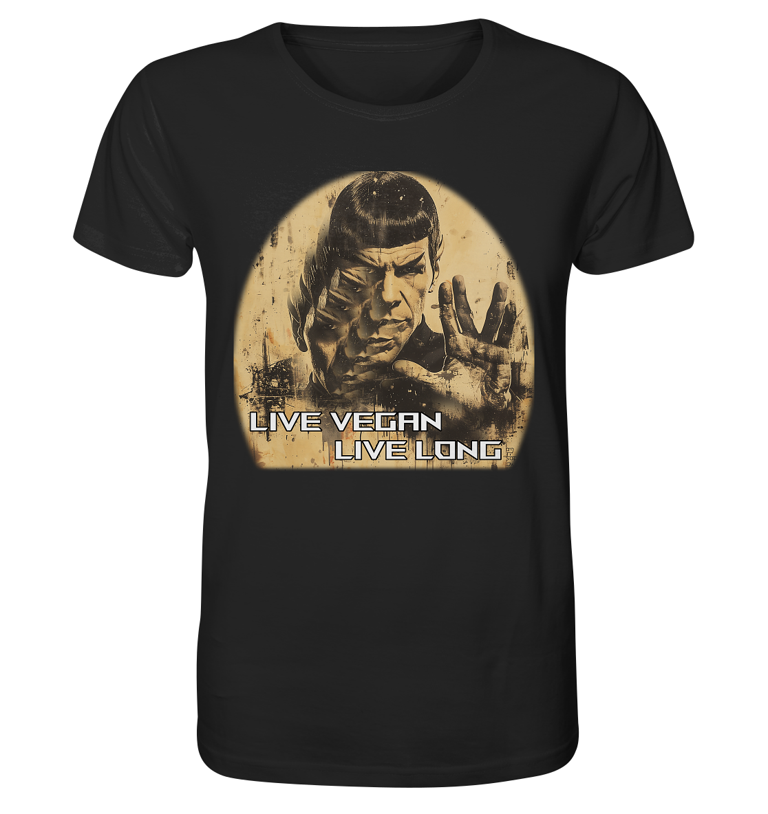 Motiv "live vegan live long" - unisex Bio T-Shirt