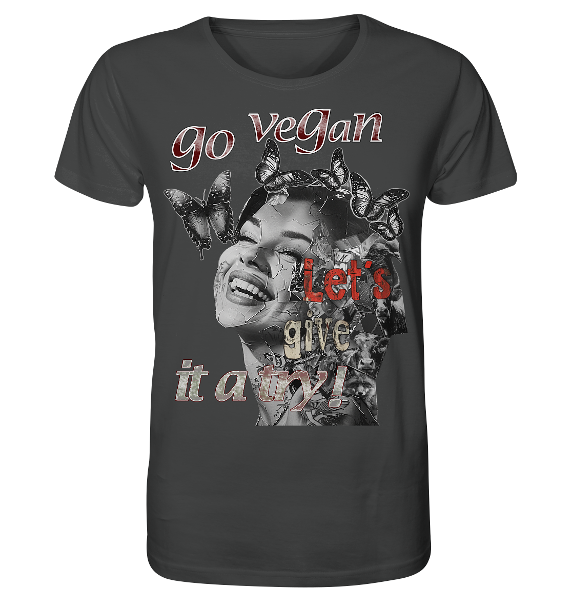 Motif "Let's give it a try" - unisex organic T-shirt