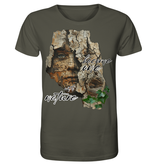 Motif "become one with nature" - unisex organic T-shirt